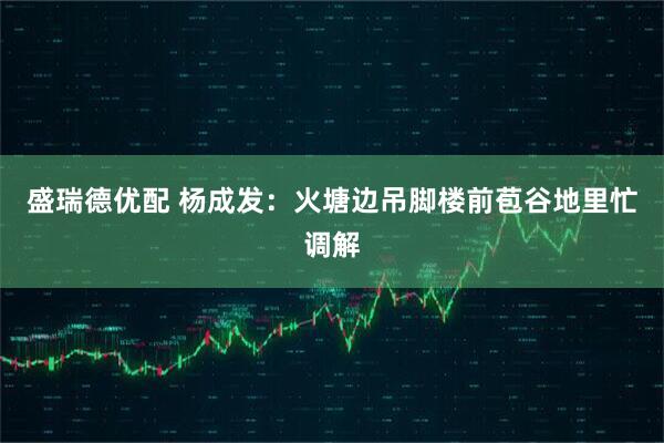 盛瑞德优配 杨成发：火塘边吊脚楼前苞谷地里忙调解