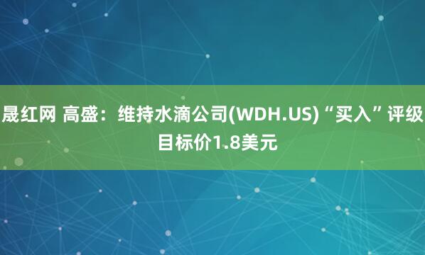 晟红网 高盛：维持水滴公司(WDH.US)“买入”评级  目标价1.8美元