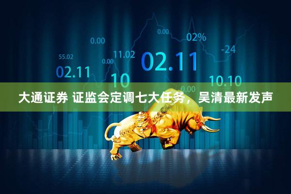 大通证券 证监会定调七大任务，吴清最新发声